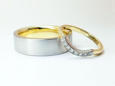 Two Colour Wedding Rings
